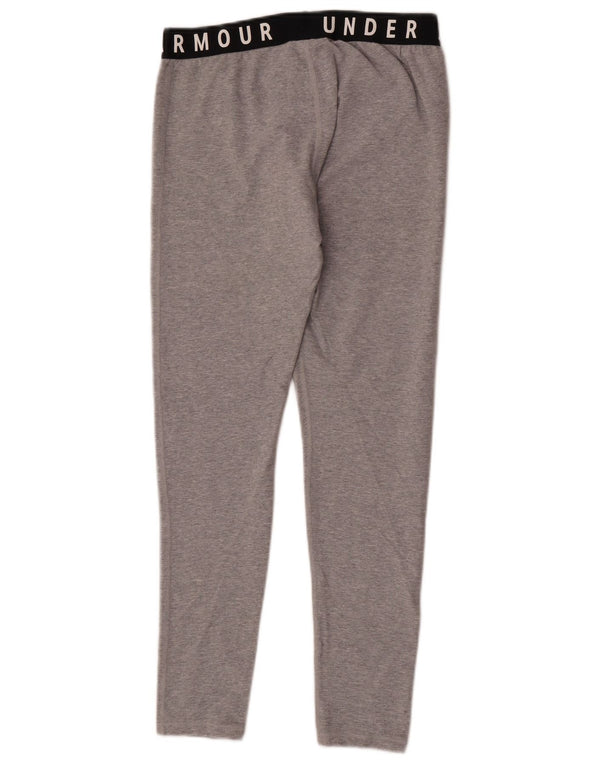 Under Armour Womens Graphic Leggings UK 14 Medium Grey Colourblock Cotton