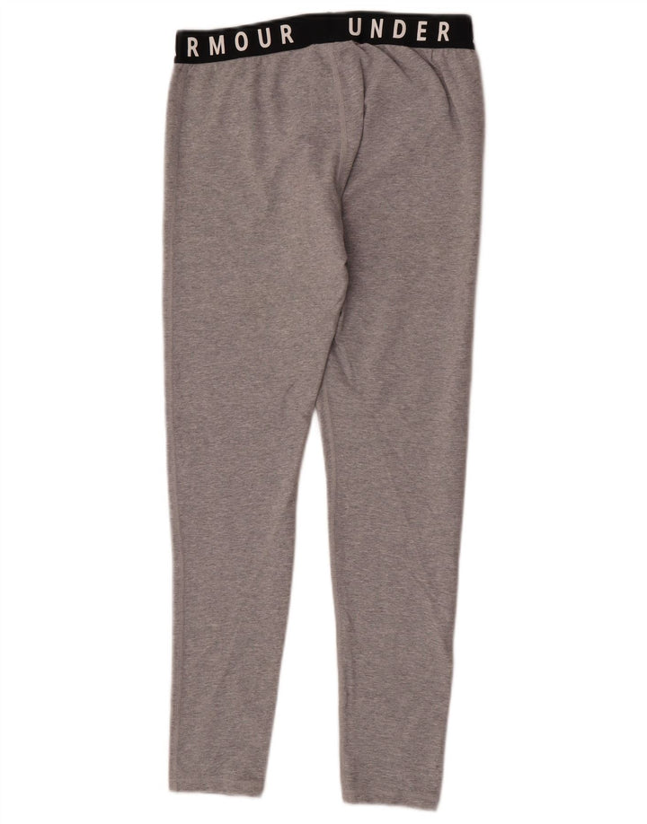 Under Armour Womens Graphic Leggings UK 14 Medium Grey Colourblock Cotton