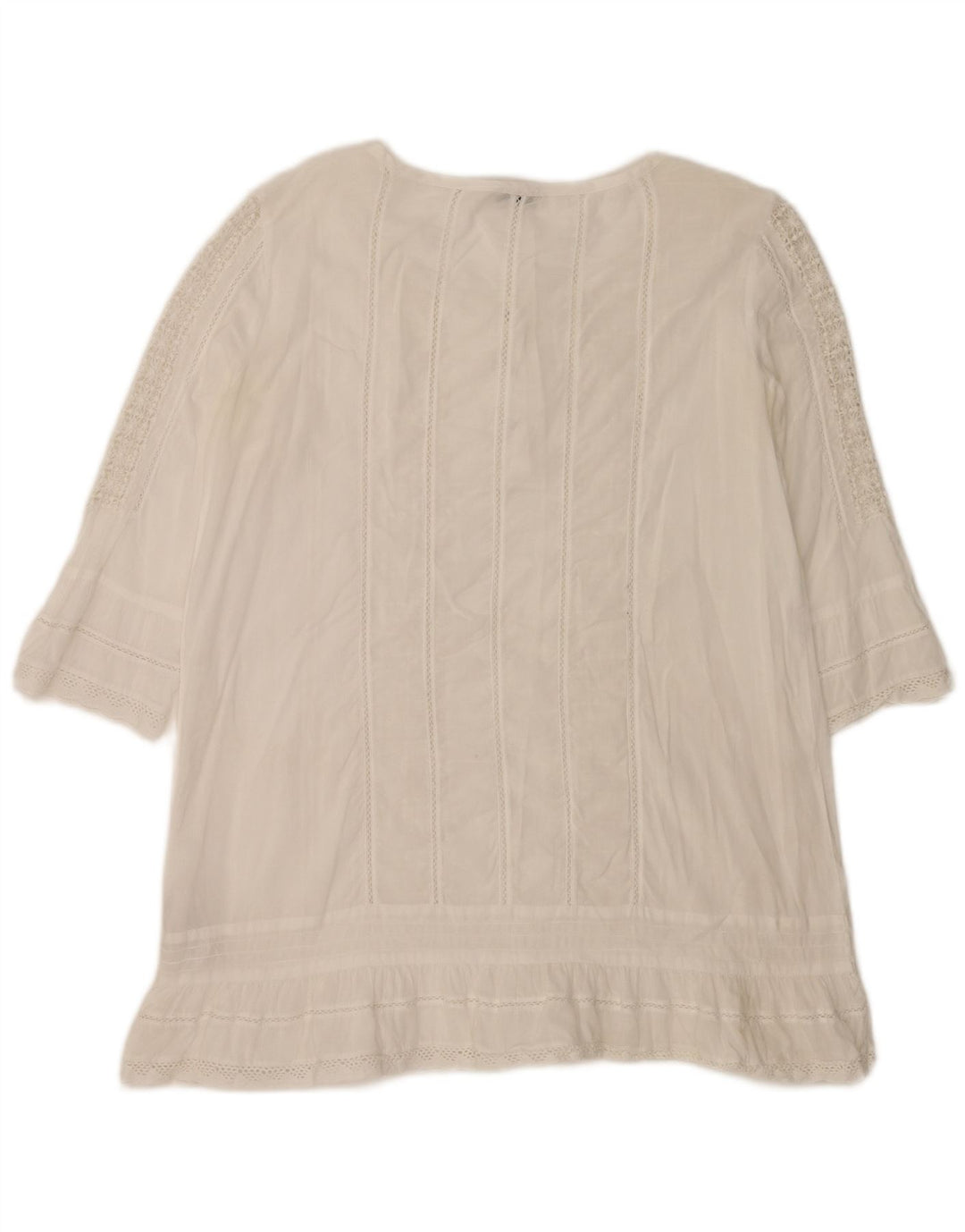 Henry s Womens 3/4 Sleeve Oversized Tunic Top IT 40 Small White