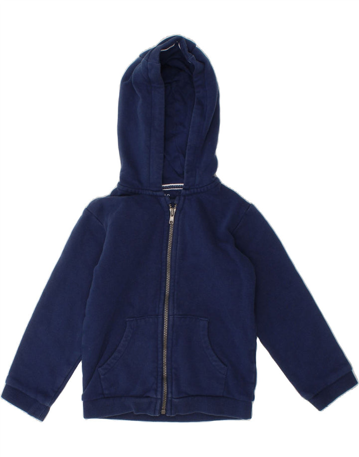 MARKS & SPENCER Boys Zip Hoodie Sweater 2-3 Years Navy Blue Cotton Vintage Marks & Spencer and Second-Hand Marks & Spencer from Messina Hembry 