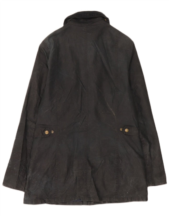 Barbour Womens Waxed Cotton Jacket UK 10 Small Black