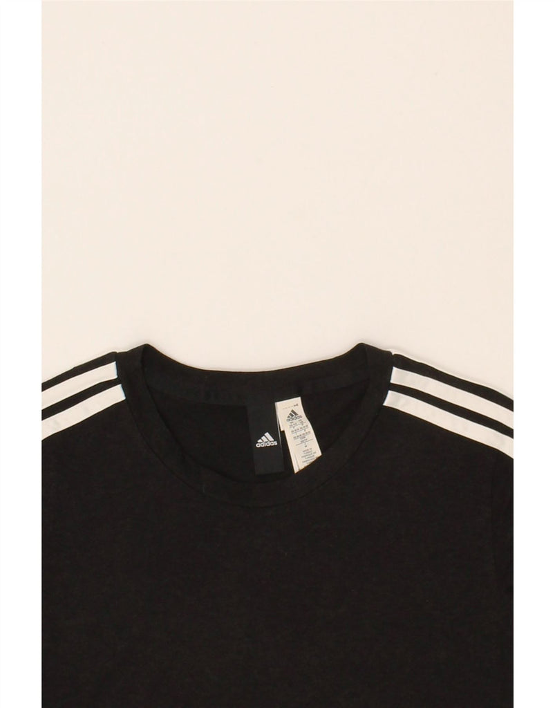 ADIDAS Womens Loose Fit T-Shirt Top UK 4/6 XS Black Polyester Vintage Adidas and Second-Hand Adidas from Messina Hembry 