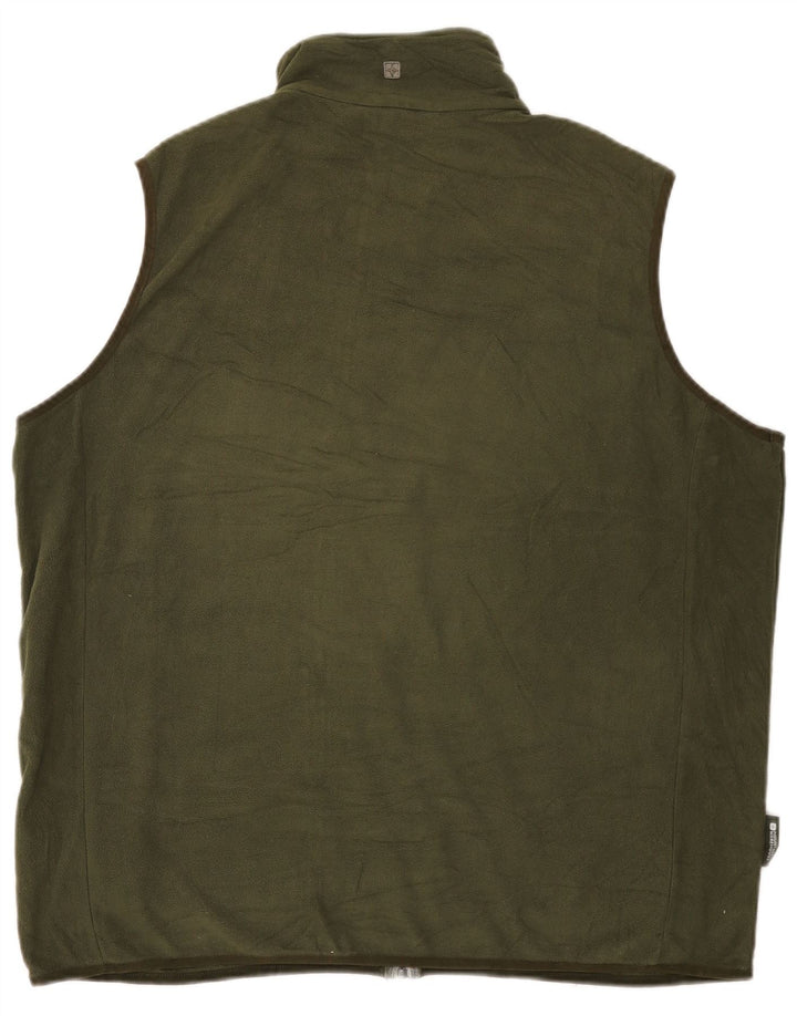 Mountain Warehouse Mens Fleece Gilet UK 42 XL Khaki Polyester