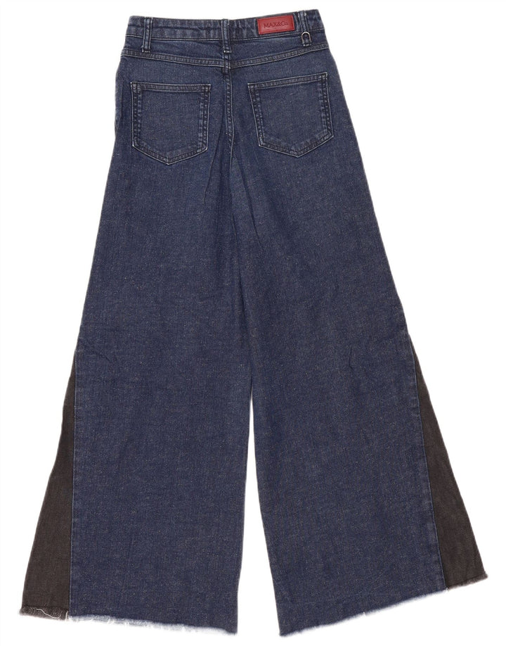Max & Co. Womens Flared Jeans W26 L28 Blue Colourblock Cotton