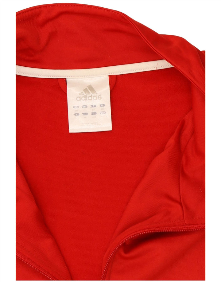 Adidas Mens Tracksuit Top Jacket 2XL Red Colourblock Polyester