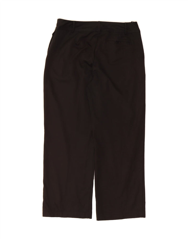 IZOD Womens Stretch Straight Casual Trousers US 8 Medium W32 L27 Black Vintage Izod and Second-Hand Izod from Messina Hembry 