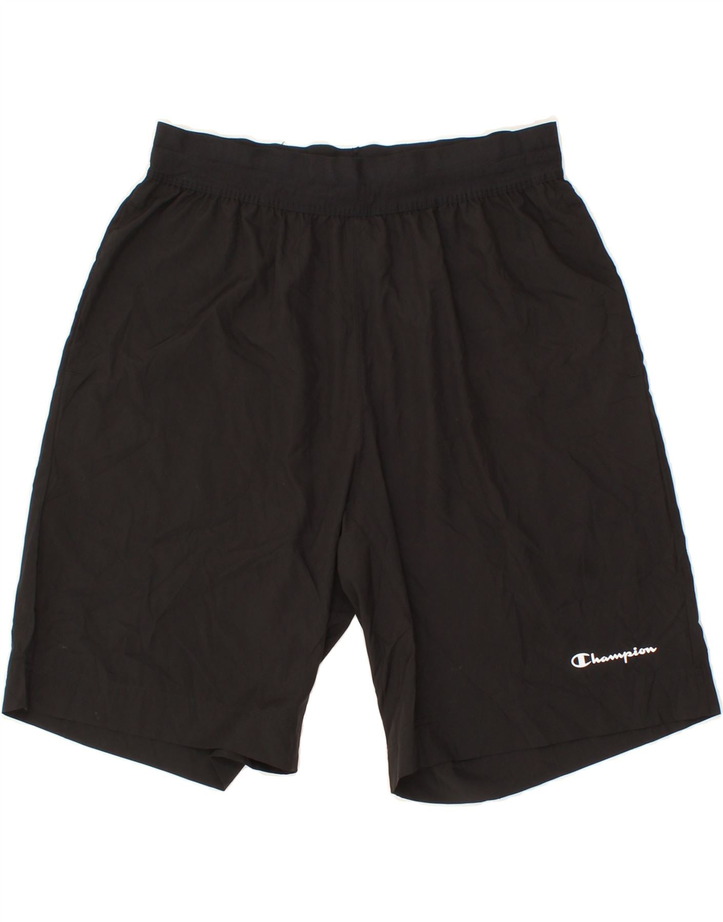CHAMPION Mens Sport Shorts Large Black Vintage Second-Hand