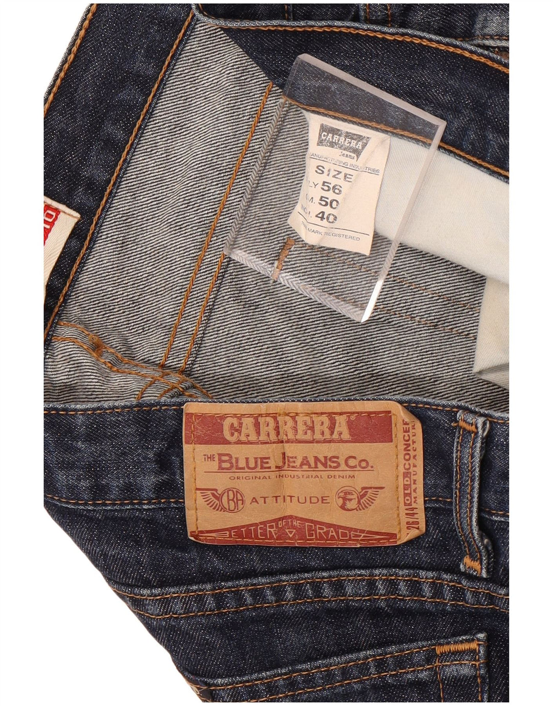 Carrera Mens 710 Straight Jeans W40 L32 Navy Blue Cotton