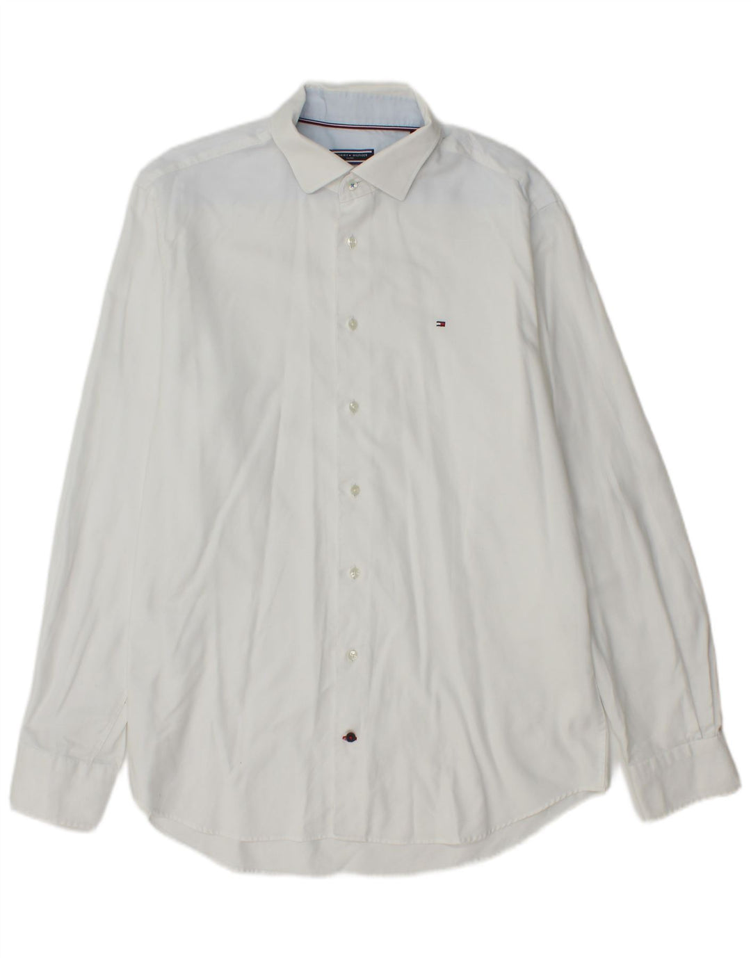 Tommy Hilfiger Mens Regular Fit Shirt Size 42 16 1/2 Large White