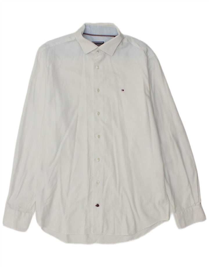 Tommy Hilfiger Mens Regular Fit Shirt Size 42 16 1/2 Large White