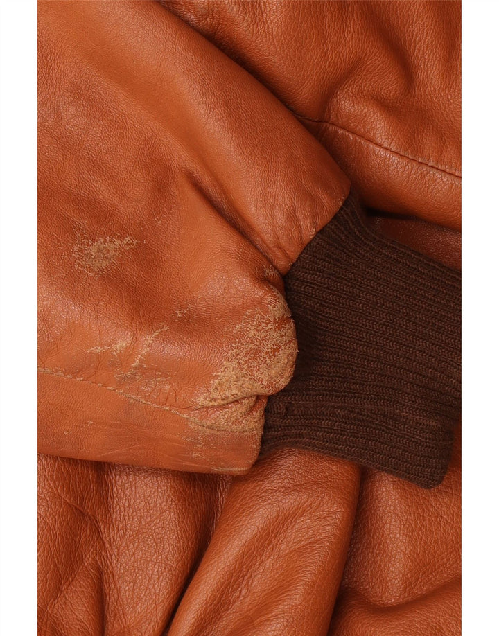 Vintage Mens Leather Jacket UK 40 Large Brown