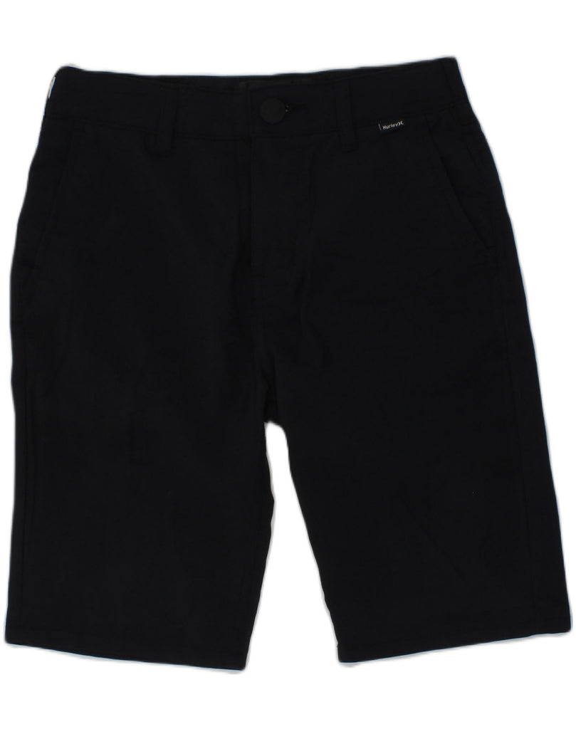 HURLEY Boys Chino Shorts 9-10 Years W25 Black Polyester | Vintage Hurley | Thrift | Second-Hand Hurley | Used Clothing | Messina Hembry 