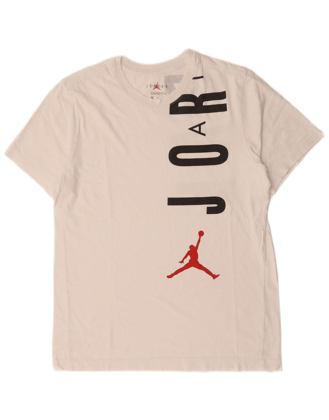 Jordan Mens Standard Fit Graphic T-Shirt Top Medium White Cotton