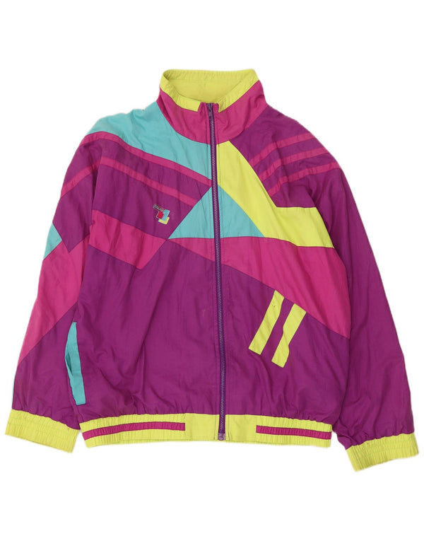 BRUGI Mens Tracksuit Top Jacket XL Purple Colourblock