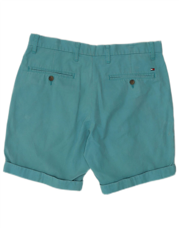 Tommy Hilfiger Mens Chino Shorts W32 Medium Turquoise Cotton
