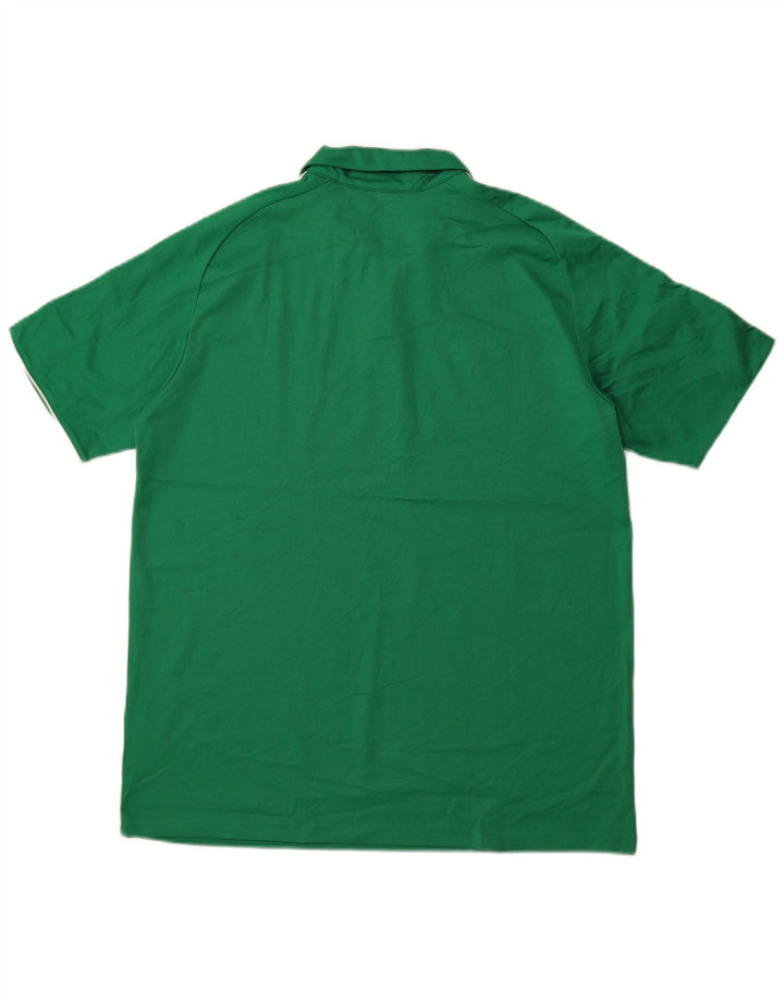 ADIDAS Mens Aeroready Regular Fit Polo Shirt Medium Green Polyester