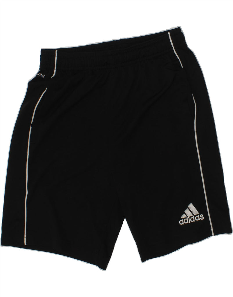 ADIDAS Boys Aeroready Graphic Sport Shorts 13-14 Years Black Polyester Vintage Adidas and Second-Hand Adidas from Messina Hembry 