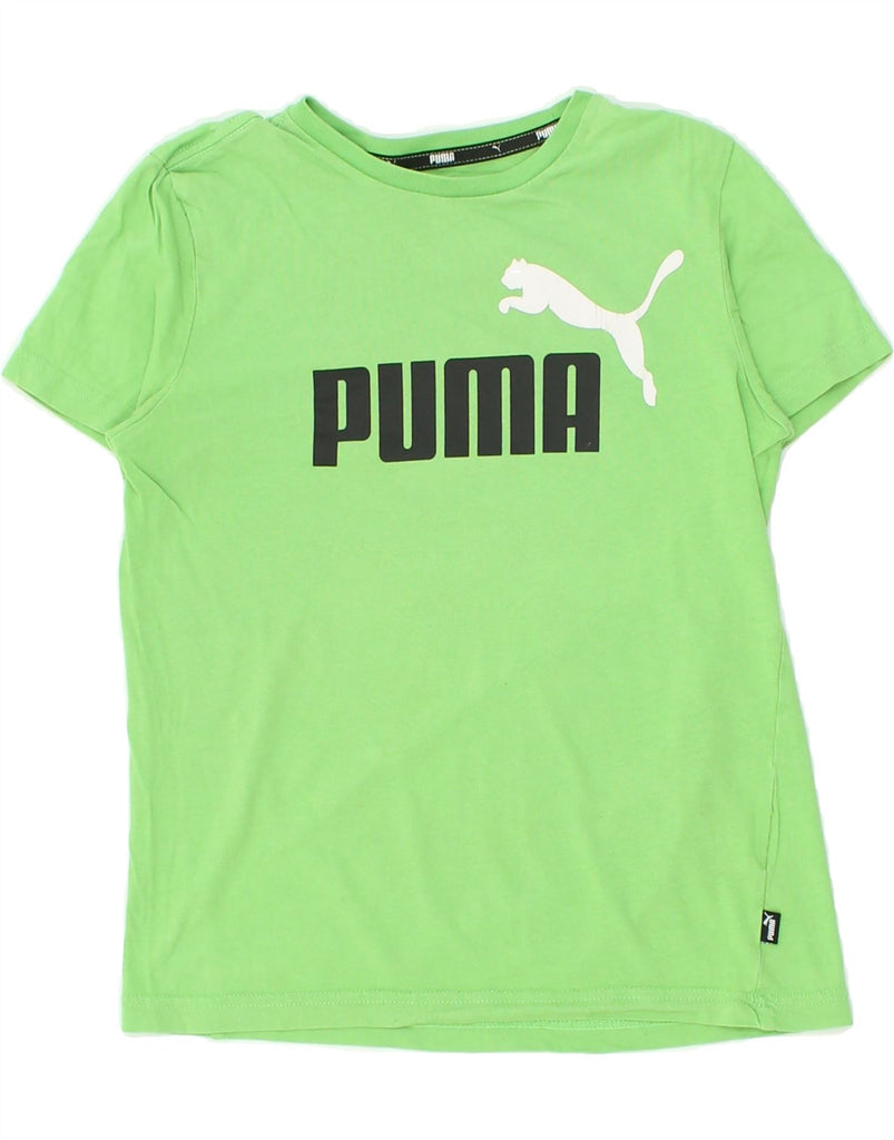 PUMA Boys Graphic T-Shirt Top 11-12 Years Green | Vintage Puma | Thrift | Second-Hand Puma | Used Clothing | Messina Hembry 