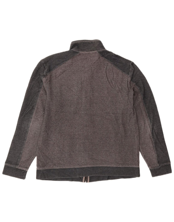 Calvin Klein Mens Tracksuit Top Jacket Large Grey Colourblock Cotton