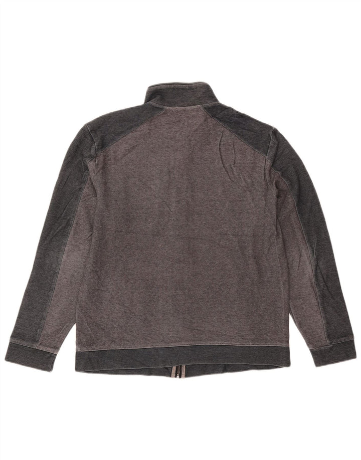 Calvin Klein Mens Tracksuit Top Jacket Large Grey Colourblock Cotton