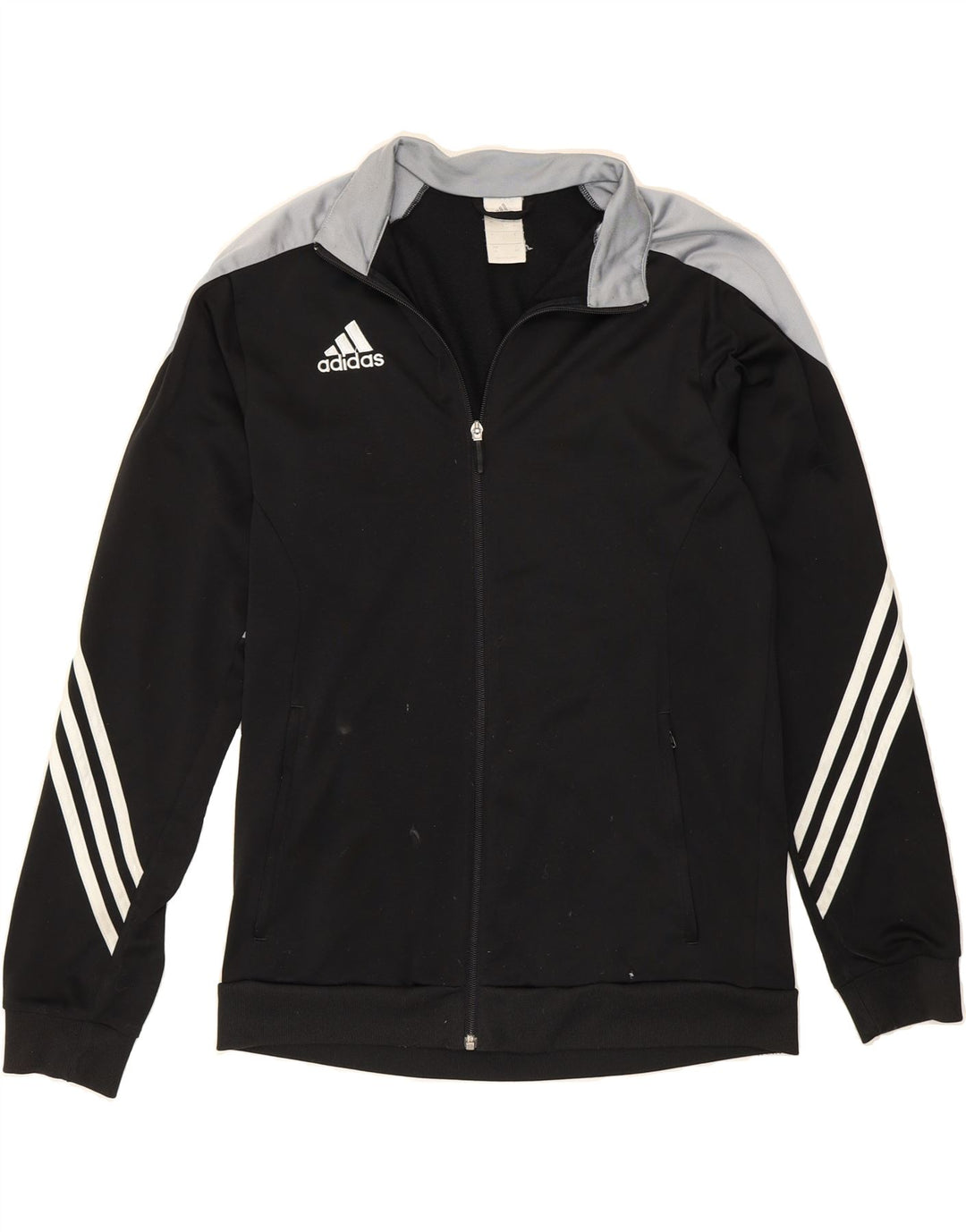 ADIDAS Mens Tracksuit Top Jacket Large Black Colourblock Polyester Vintage Adidas and Second-Hand Adidas from Messina Hembry 