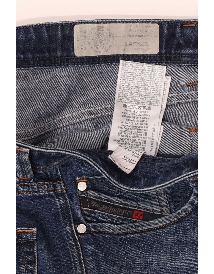 Diesel Mens Larkee Regular Straight Jeans W34 L32 Blue Cotton