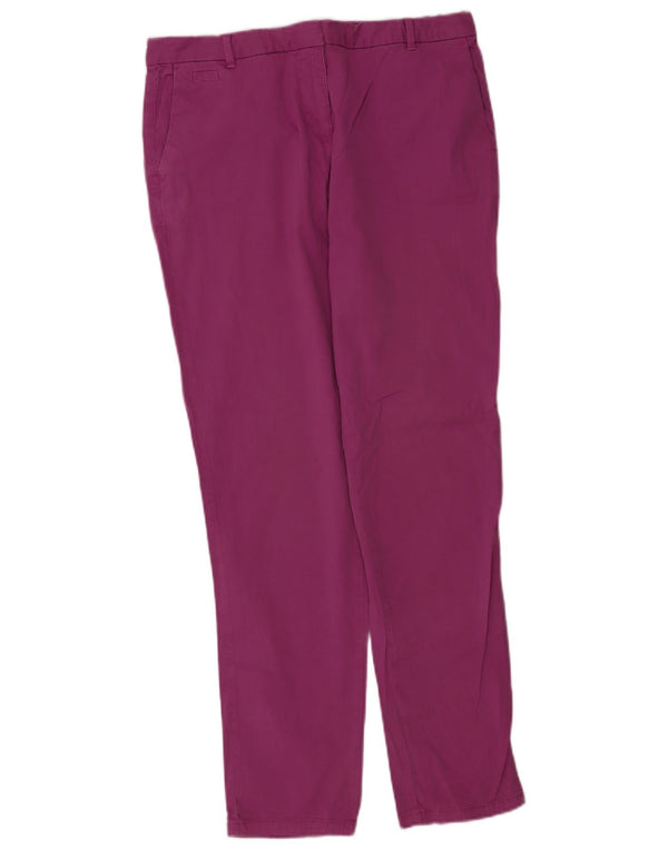 Marks & Spencer Womens Slim Chino Trousers UK 12 MediumW30 L30 Purple