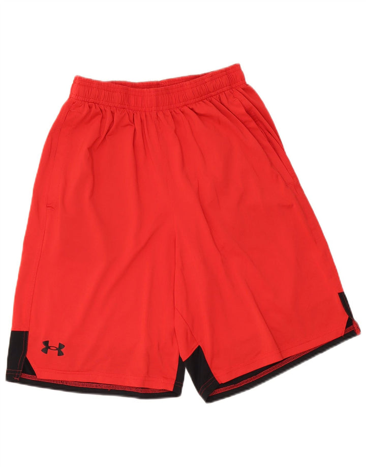 UNDER ARMOUR Mens Sport Shorts Medium  Red Colourblock Polyester