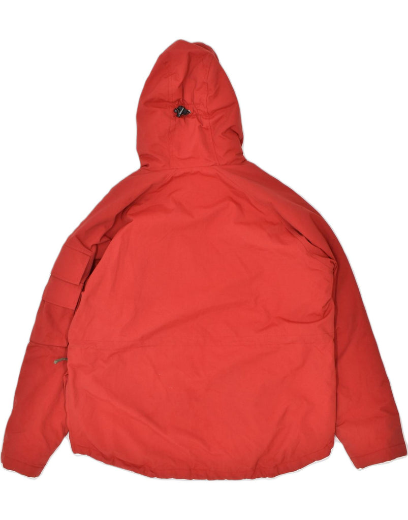 WOOLRICH Mens Graphic Hooded Anorak Jacket UK 36 Small Red Nylon | Vintage | Thrift | Second-Hand | Used Clothing | Messina Hembry 