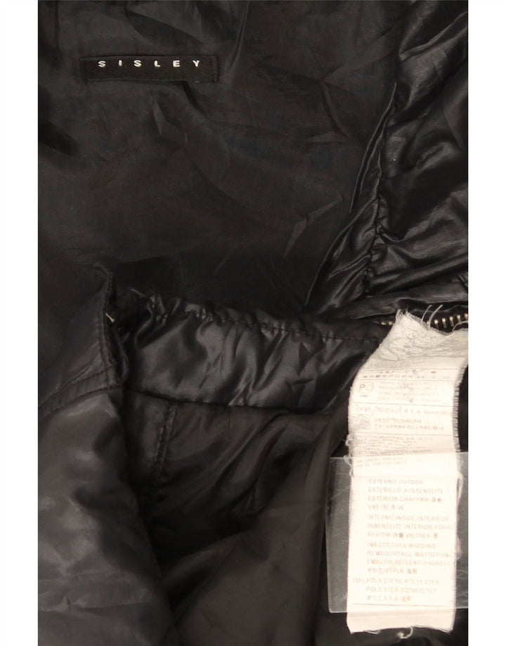 Sisley Womens Padded Jacket IT 44 Medium Black Polyester