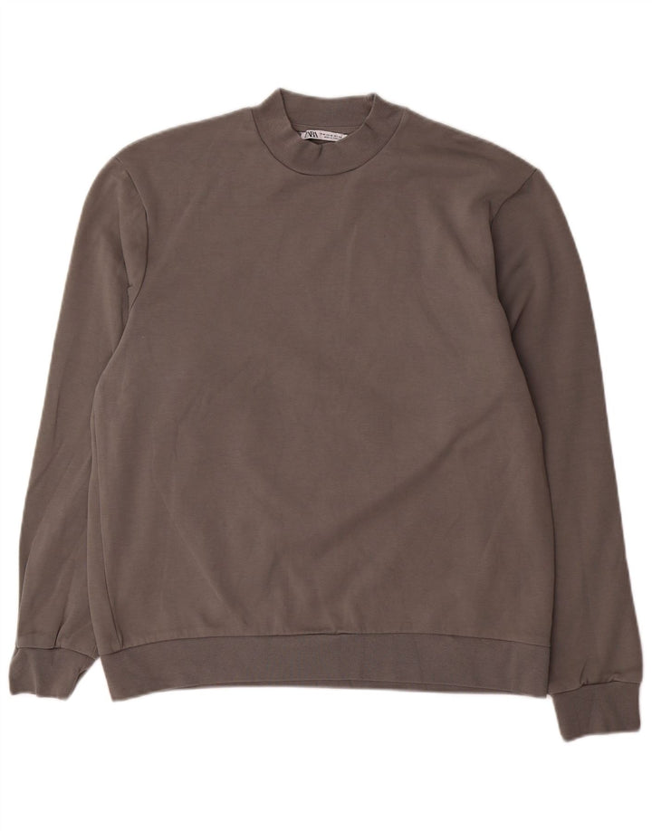 Zara Mens Sweatshirt Jumper Medium Grey