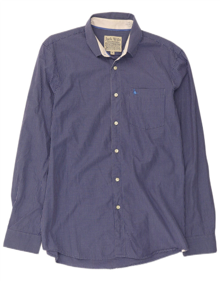 Jack Wills Mens Shirt Medium Blue Gingham Cotton