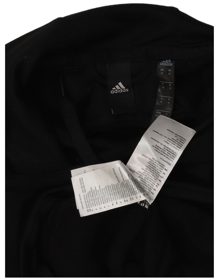 ADIDAS Mens Climawarm Graphic Hoodie Jumper Medium Black Polyester