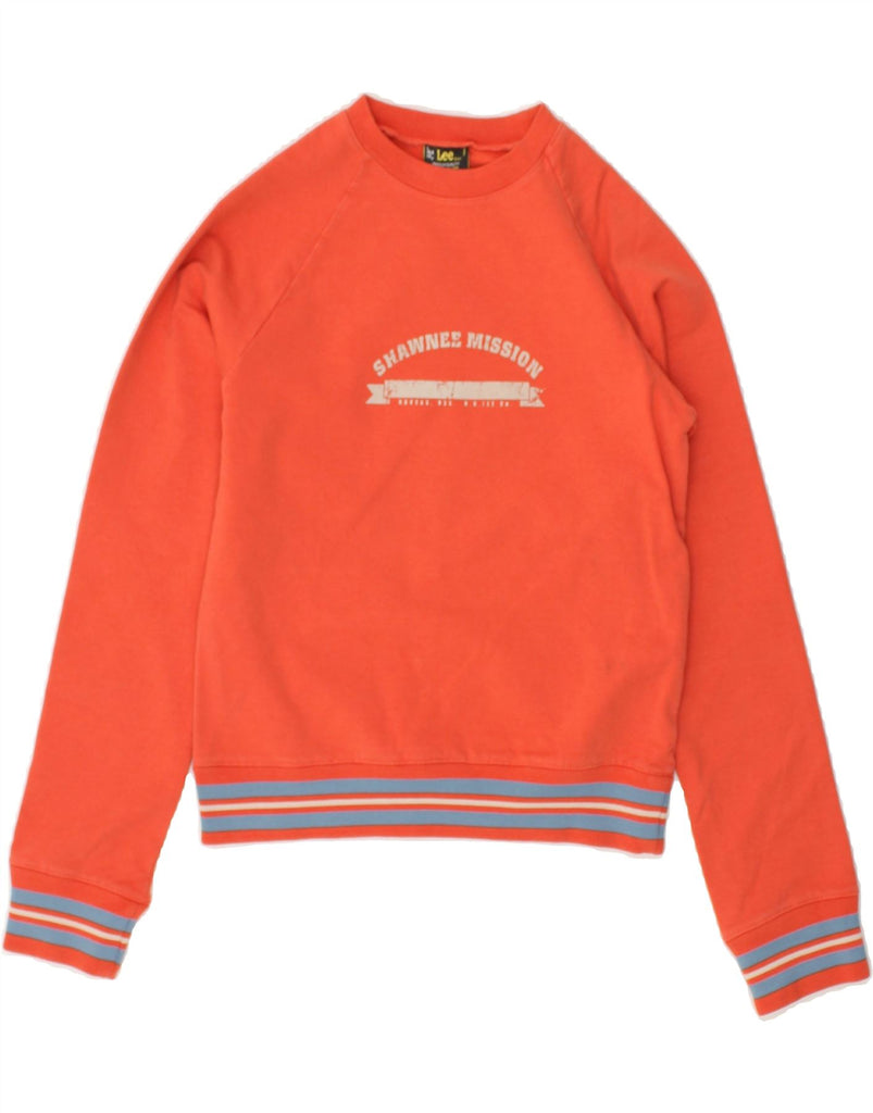 LEE Boys Graphic Sweatshirt Jumper 13-14 Years Large Orange | Vintage Lee | Thrift | Second-Hand Lee | Used Clothing | Messina Hembry 