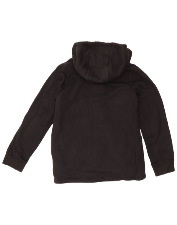 Nike Girls Zip Hoodie Sweater 13-14 Years XL Black Cotton