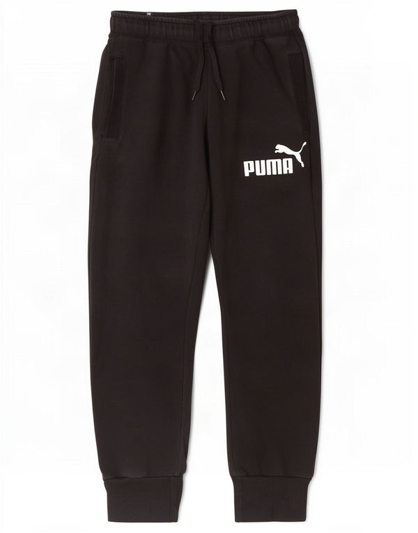 Puma Mens Graphic Tracksuit Trousers Joggers Small Black Cotton