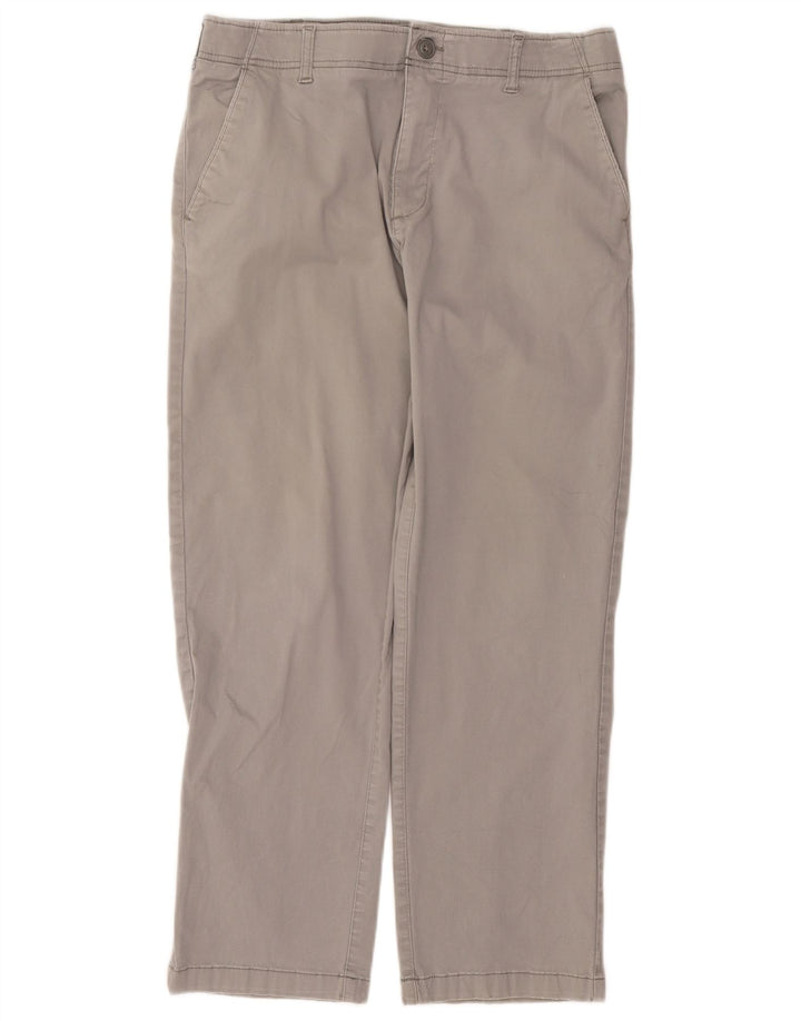 Lee Mens X-treme Comfort Straight Chino Trousers W34 L30 Grey Cotton