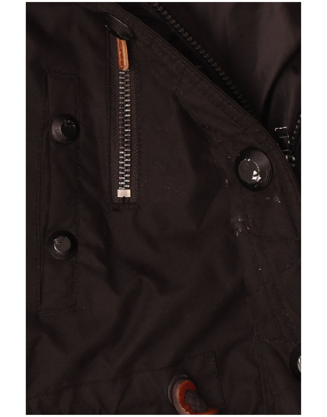 KHUJO Womens Parka Jacket UK 14 Medium Black Polyester