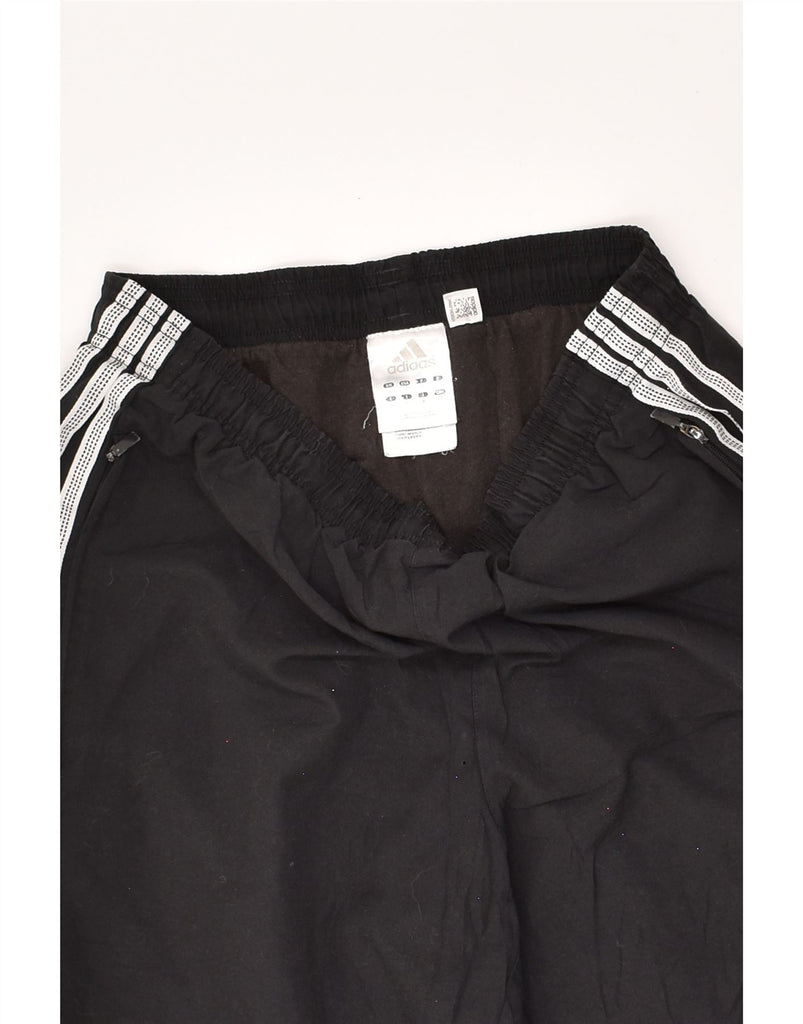 ADIDAS Mens Capri Tracksuit Trousers Small Black Polyester | Vintage Adidas | Thrift | Second-Hand Adidas | Used Clothing | Messina Hembry 