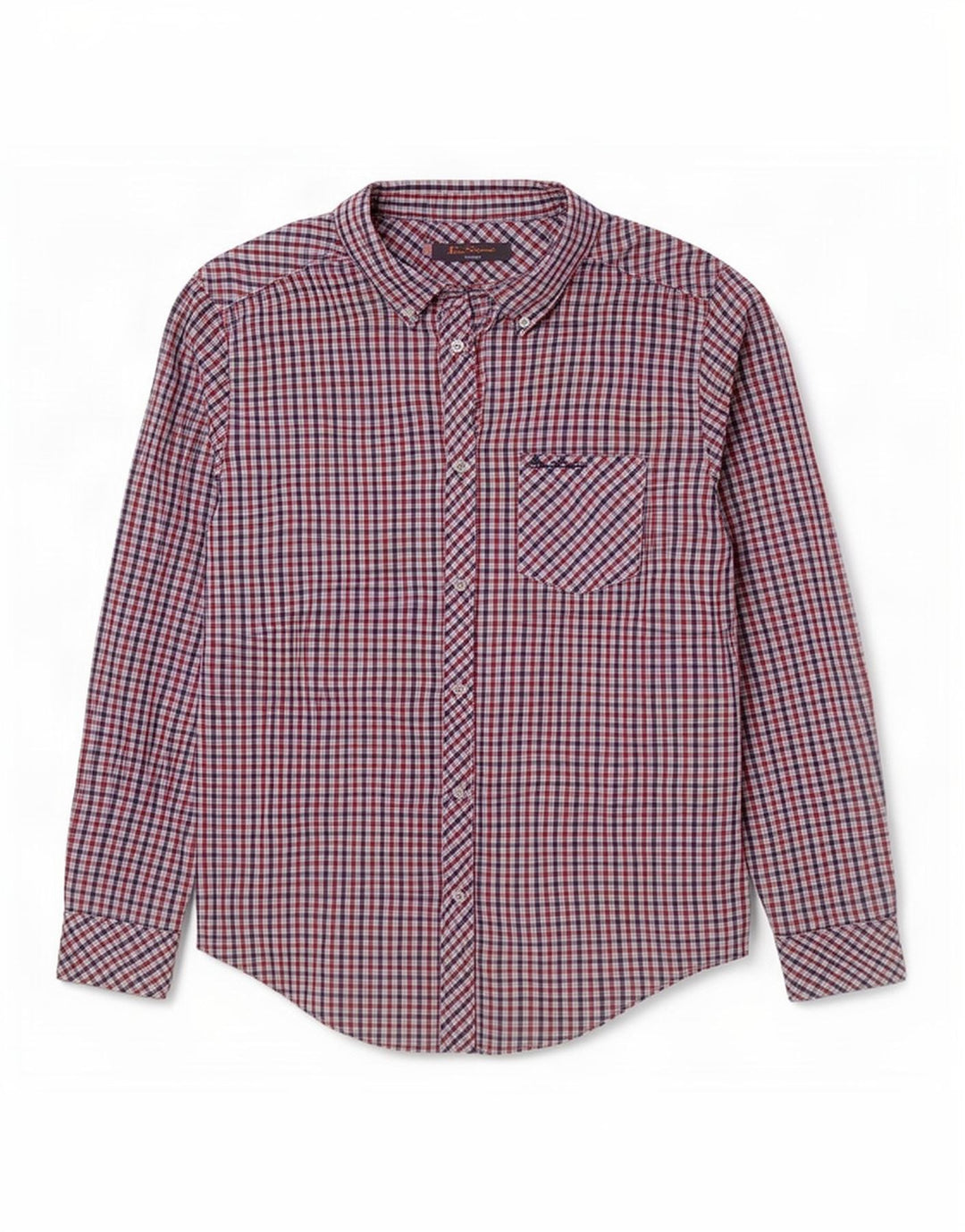 Ben Sherman Mens Heritage Shirt Large Red Check Cotton