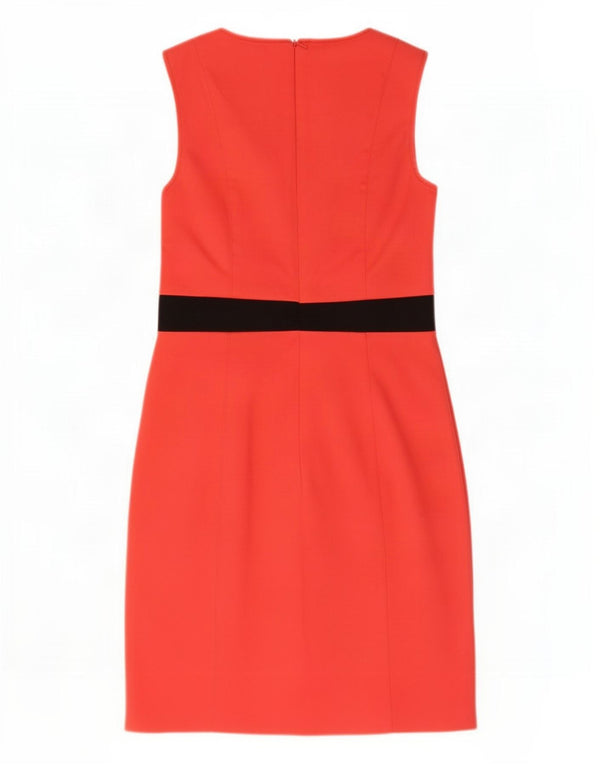 Max & Co. Womens Sleeveless Sheath Dress UK 6 XS Red Colourblock Cotton