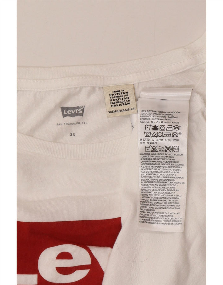 Levi's Mens Graphic T-Shirt Top 3XL White Cotton