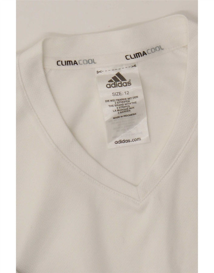 Adidas Womens Climacool Vest Top UK 12 Medium  White Colourblock Polyester