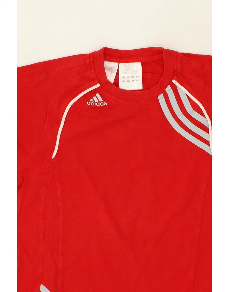 ADIDAS Girls Graphic T-Shirt Top 11-12 Years Red Cotton Vintage Adidas and Second-Hand Adidas from Messina Hembry 