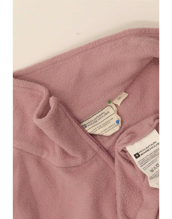 Mountain Warehouse Mens Zip Neck Fleece Jumper Small Pink Polyester