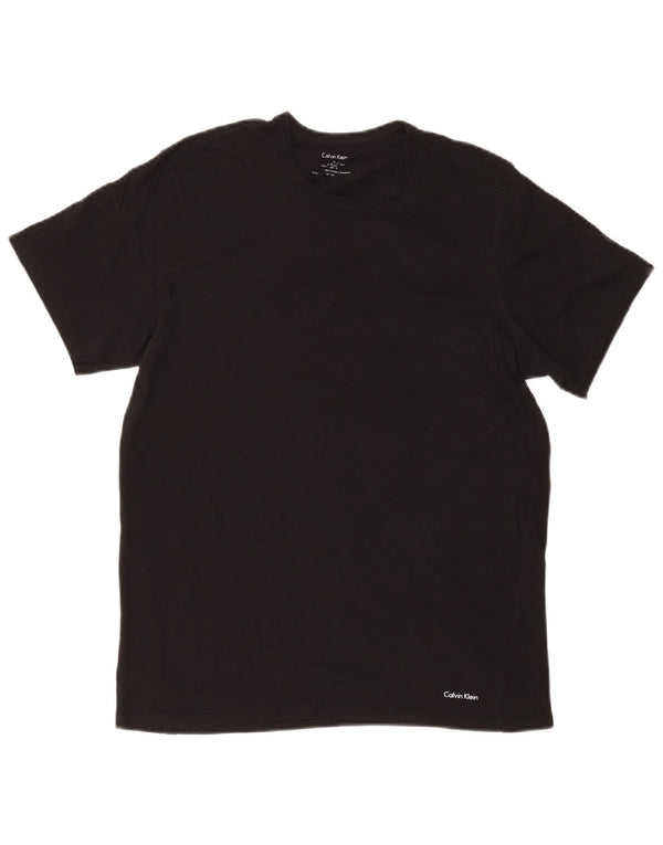 CALVIN KLEIN Mens T-Shirt Top Medium Black