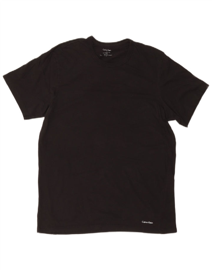 CALVIN KLEIN Mens T-Shirt Top Medium Black