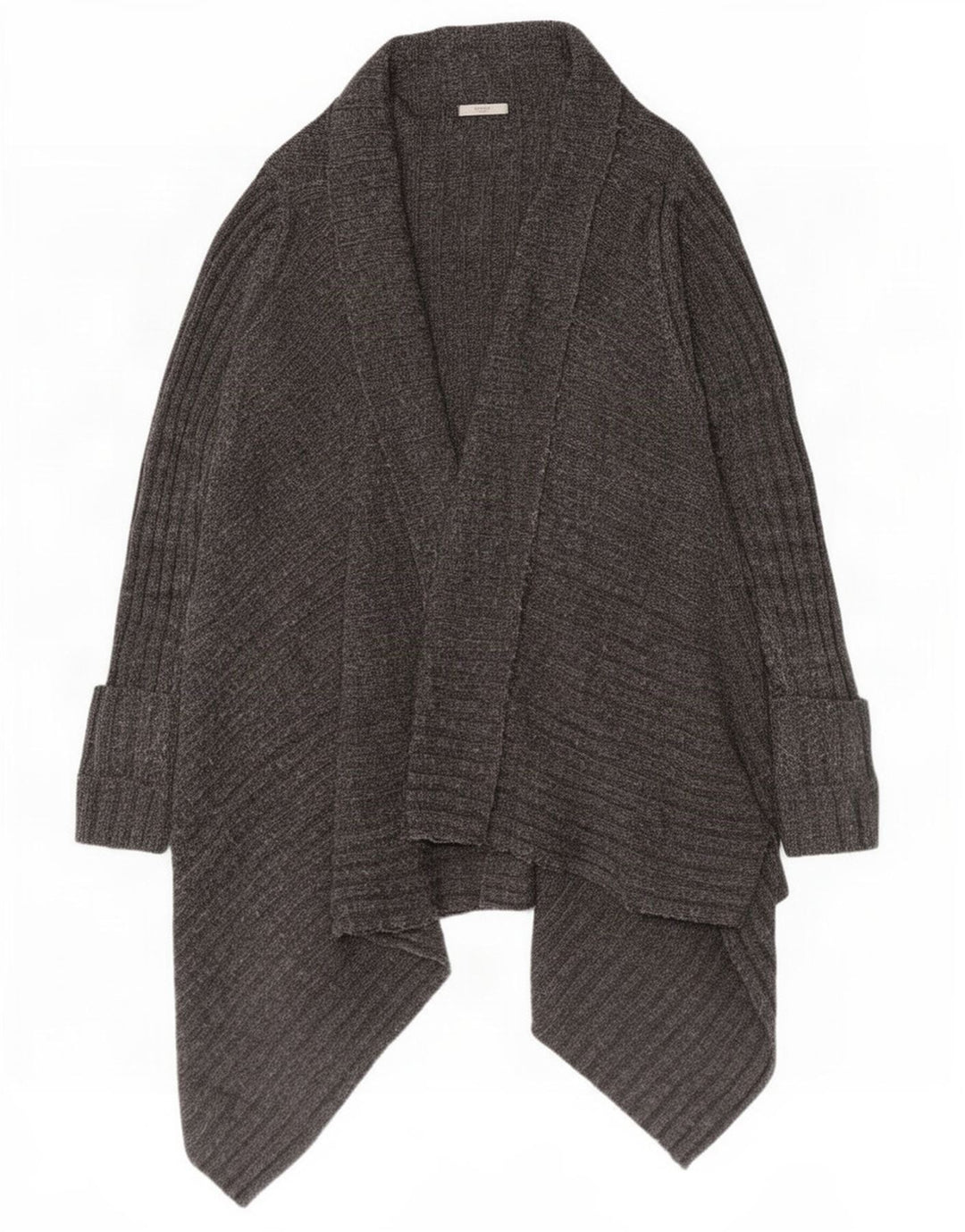 Marks & Spencer Womens Asymmetric Cardigan Sweater UK 12/14 Medium Grey