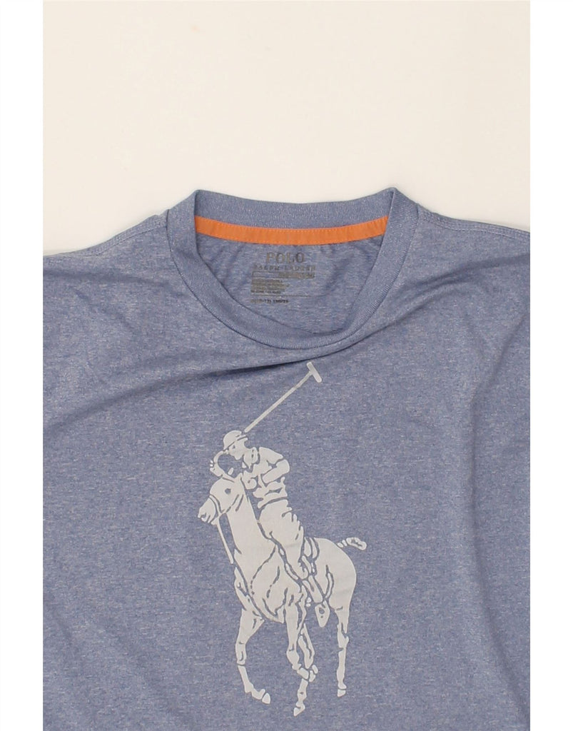 POLO RALPH LAUREN Boys Graphic Top Long Sleeve 10-11 Years Grey Polyester | Vintage Polo Ralph Lauren | Thrift | Second-Hand Polo Ralph Lauren | Used Clothing | Messina Hembry 