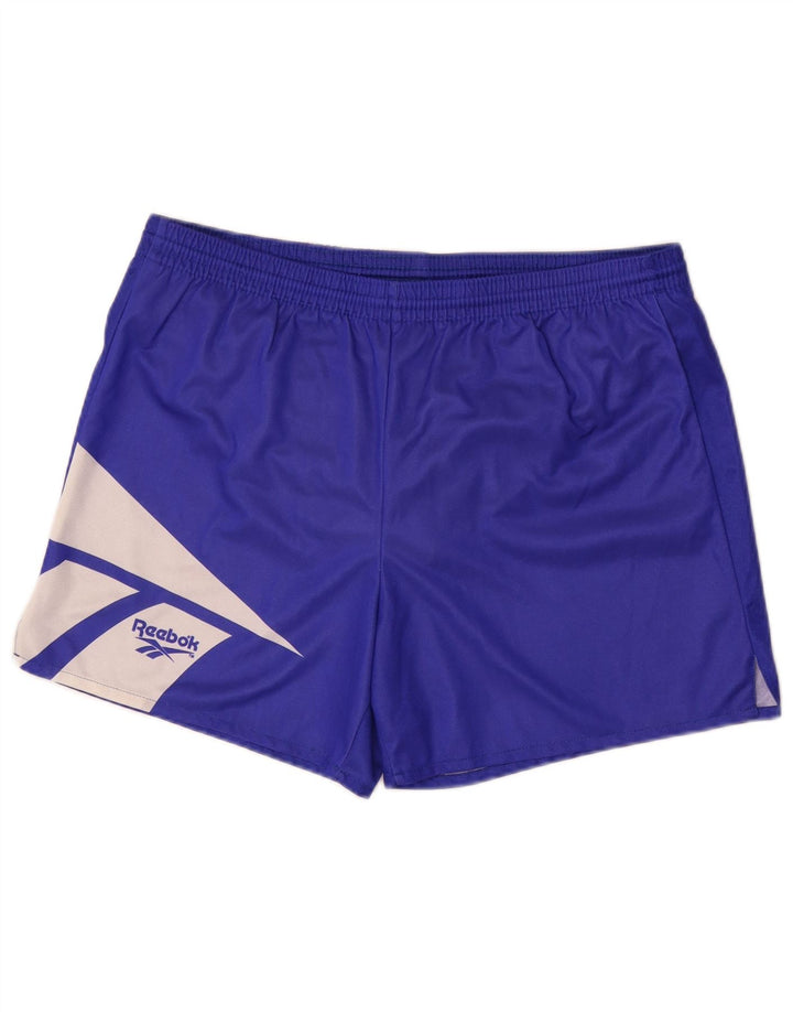 Reebok Mens Sport Shorts Large Blue Colourblock
